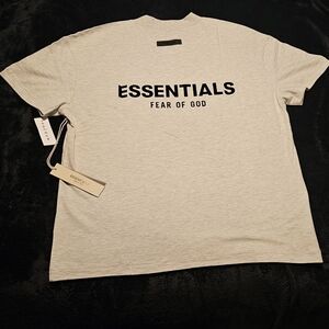 Essentials Light Oatmeal Tee Size Small